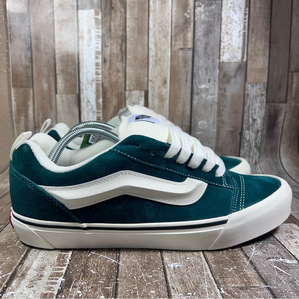 Vans Knu Skool Pig Suede Green/White Sneakers  Men Size 10 shoes